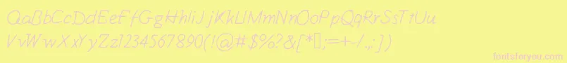 Kiwii1 Font – Pink Fonts on Yellow Background