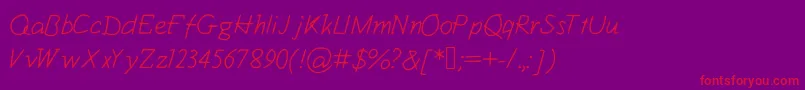 Kiwii1 Font – Red Fonts on Purple Background