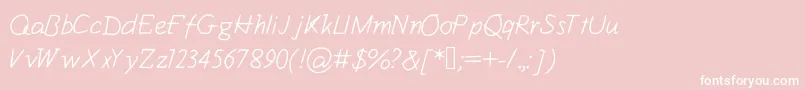 Kiwii1 Font – White Fonts on Pink Background