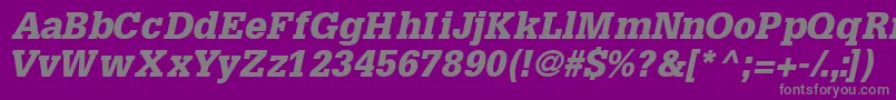 InstallationblacksskItalic Font – Gray Fonts on Purple Background