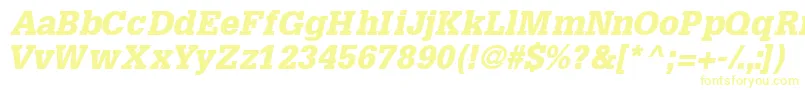 InstallationblacksskItalic-fontti – keltaiset fontit