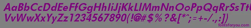 FuturistBoldItalic Font – Purple Fonts on Gray Background