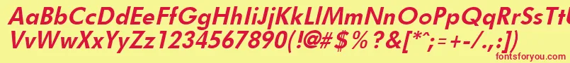 Шрифт FuturistBoldItalic – красные шрифты на жёлтом фоне