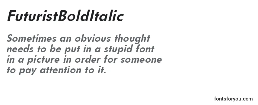 FuturistBoldItalic Font