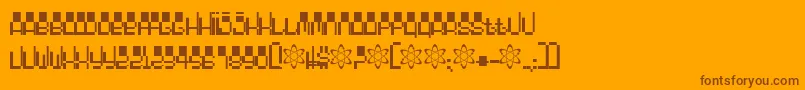 Police Oddessey1000 – polices brunes sur fond orange