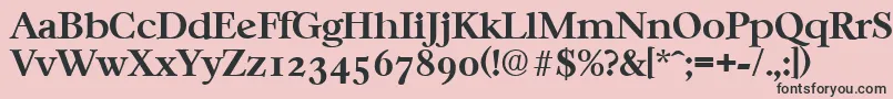 フォントCasablancaSerialBoldDb – ピンクの背景に黒い文字