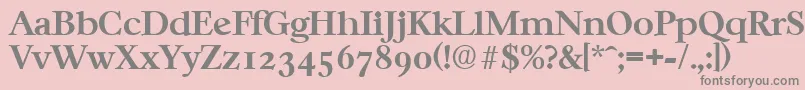 フォントCasablancaSerialBoldDb – ピンクの背景に灰色の文字