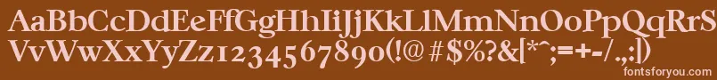 Шрифт CasablancaSerialBoldDb – розовые шрифты на коричневом фоне