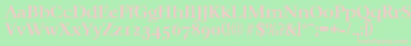 CasablancaSerialBoldDb Font – Pink Fonts on Green Background