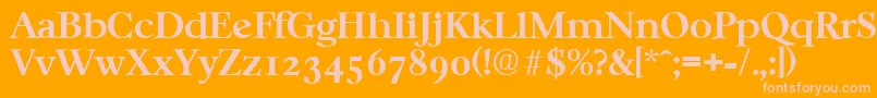 Шрифт CasablancaSerialBoldDb – розовые шрифты на оранжевом фоне