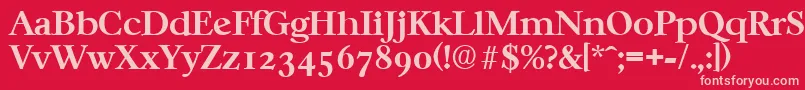 Шрифт CasablancaSerialBoldDb – розовые шрифты на красном фоне