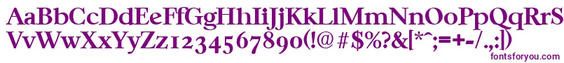 CasablancaSerialBoldDb Font – Purple Fonts on White Background