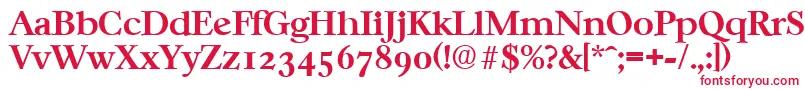 フォントCasablancaSerialBoldDb – 白い背景に赤い文字