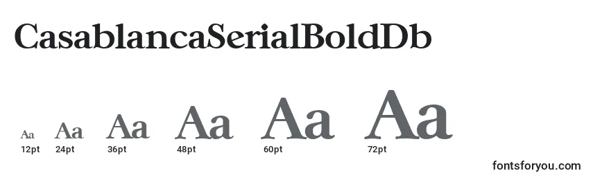 CasablancaSerialBoldDb Font Sizes