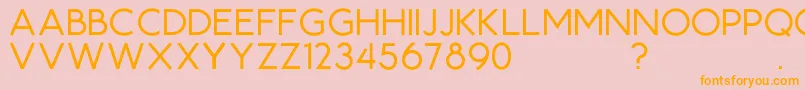 フォントRoyalCrescentDemo – オレンジの文字がピンクの背景にあります。