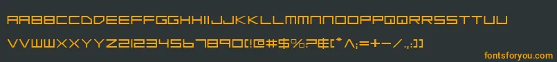 フォントLgse – 黒い背景にオレンジの文字