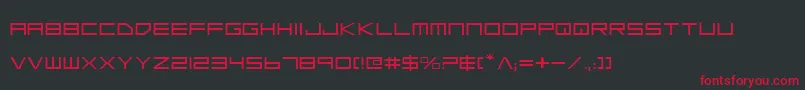 フォントLgse – 黒い背景に赤い文字