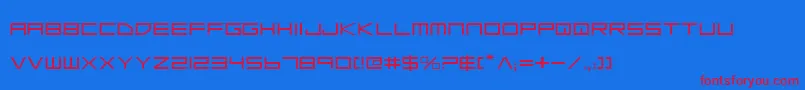 Lgse-Schriftart – Rote Schriften auf blauem Hintergrund