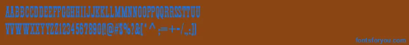 Więcej informacji o czcionce Thunderbird Czcionka Thunderbird – niebieskie czcionki na brązowym tle