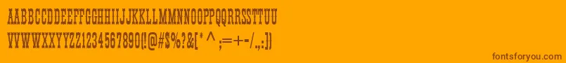 Czcionka Thunderbird – brązowe czcionki na pomarańczowym tle