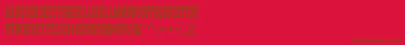 Police Thunderbird – polices brunes sur fond rouge
