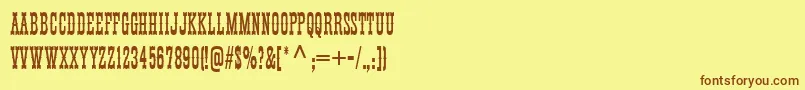 Police Thunderbird – polices brunes sur fond jaune