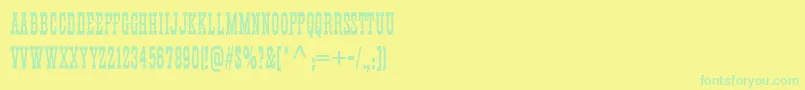 Thunderbird Font – Green Fonts on Yellow Background
