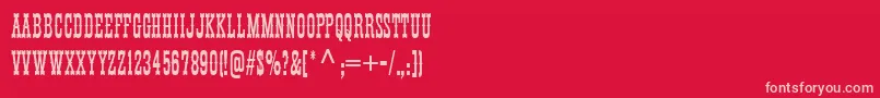 Thunderbird-fontti – vaaleanpunaiset fontit punaisella taustalla