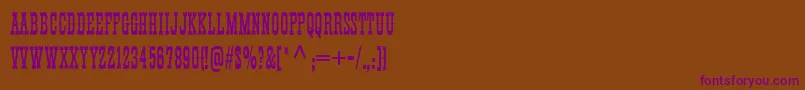 Thunderbird Font – Purple Fonts on Brown Background