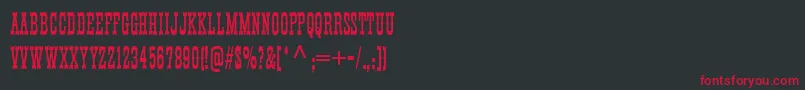 フォントThunderbird – 黒い背景に赤い文字