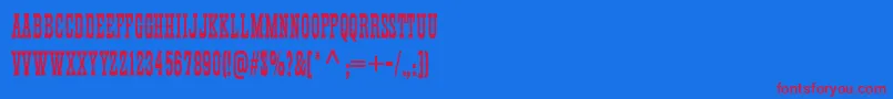 Thunderbird-fontti – punaiset fontit sinisellä taustalla