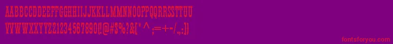 フォントThunderbird – 紫の背景に赤い文字