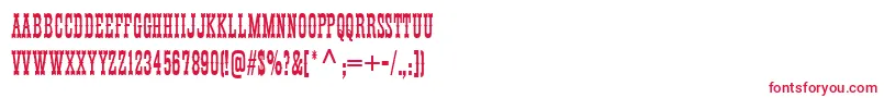 Thunderbird Font – Red Fonts on White Background