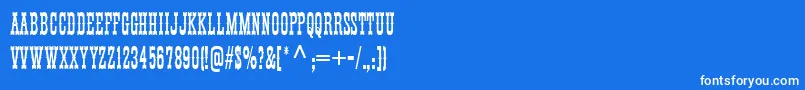 Шрифт Thunderbird – белые шрифты на синем фоне