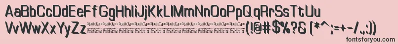 TinyplateBoldDemo Font – Black Fonts on Pink Background