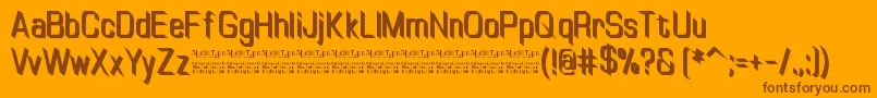 More about TinyplateBoldDemo Font TinyplateBoldDemo Font – Brown Fonts on Orange Background