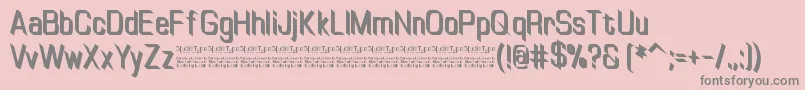 Police TinyplateBoldDemo – polices grises sur fond rose