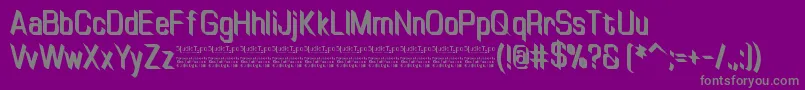 TinyplateBoldDemo-Schriftart – Graue Schriften auf violettem Hintergrund