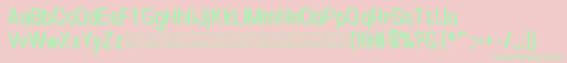 TinyplateBoldDemo Font – Green Fonts on Pink Background