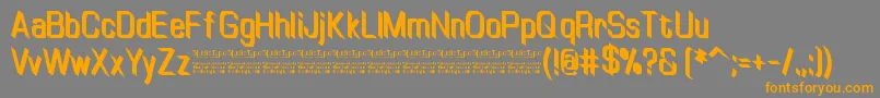 TinyplateBoldDemo Font – Orange Fonts on Gray Background