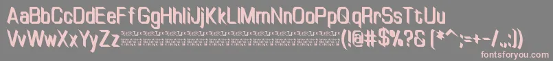 Шрифт TinyplateBoldDemo – розовые шрифты на сером фоне