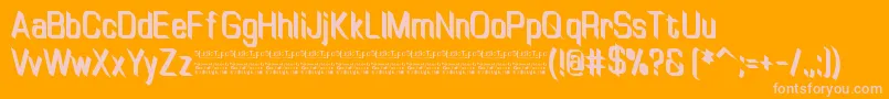 TinyplateBoldDemo-Schriftart – Rosa Schriften auf orangefarbenem Hintergrund