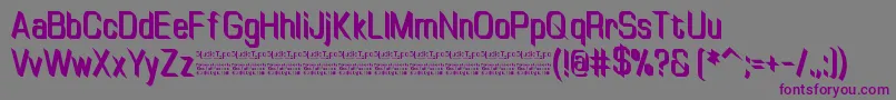 TinyplateBoldDemo Font – Purple Fonts on Gray Background