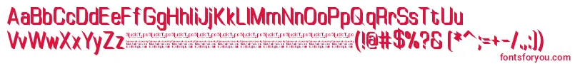 TinyplateBoldDemo Font – Red Fonts on White Background