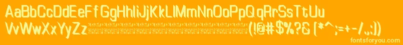 fuente TinyplateBoldDemo – Fuentes Amarillas Sobre Fondo Naranja