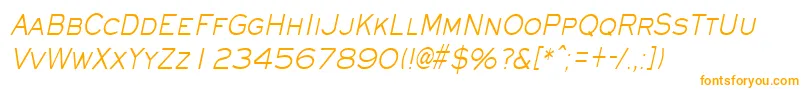 EyechartcondensedItalic Font – Orange Fonts on White Background