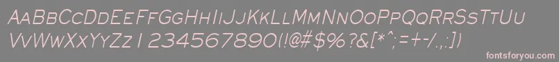 EyechartcondensedItalic Font – Pink Fonts on Gray Background