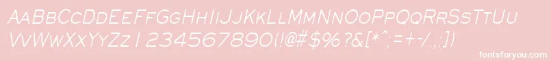 EyechartcondensedItalic Font – White Fonts on Pink Background