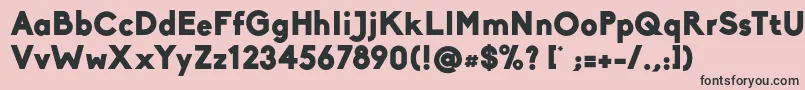 BikoBlack Font – Black Fonts on Pink Background