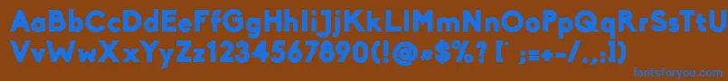 BikoBlack Font – Blue Fonts on Brown Background